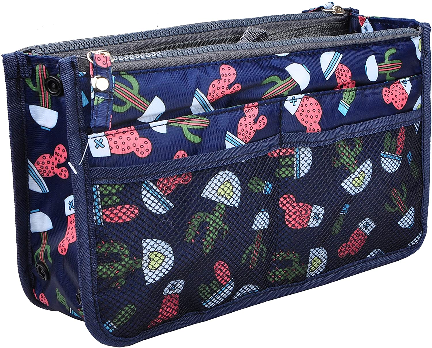 Vercord Updated Purse Handbag Organizer Insert Liner Bag in Bag 13 Pockets Purple Small