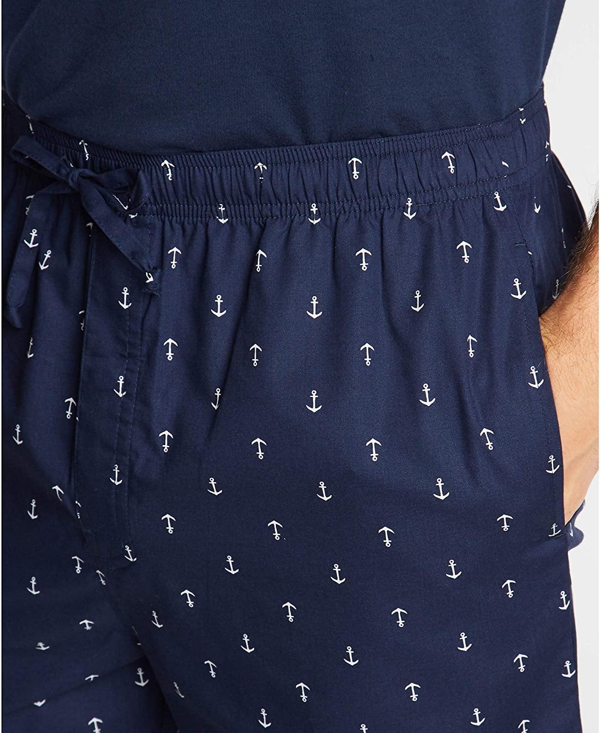 Nautica Men's Soft Woven 100% Cotton Elastic Waistband Sleep Pajama Short - JOY2ESpree