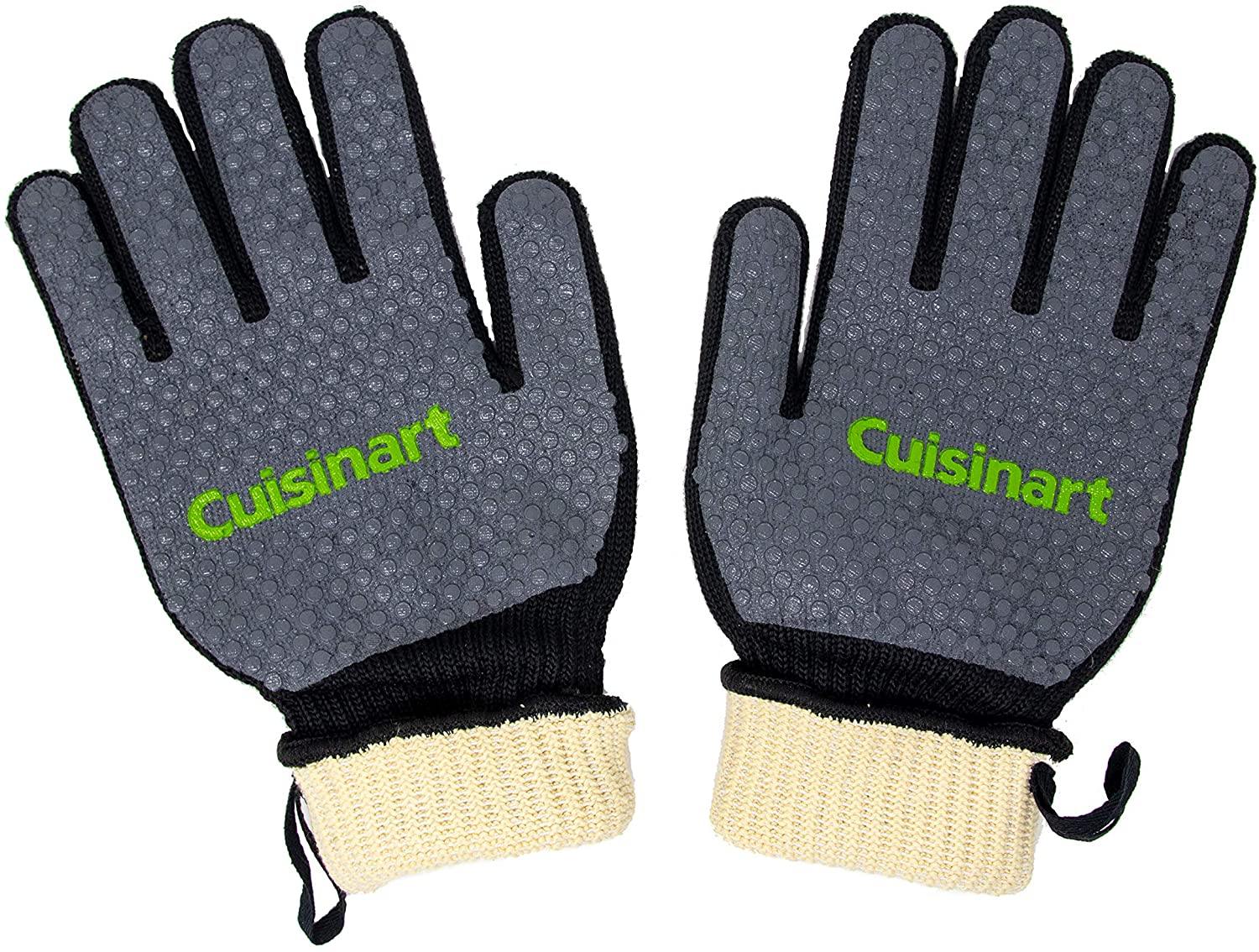 Cuisinart CGM-520 Heat Resistant Silicone Gloves, Black (2-Pack) - JOY2ESpree