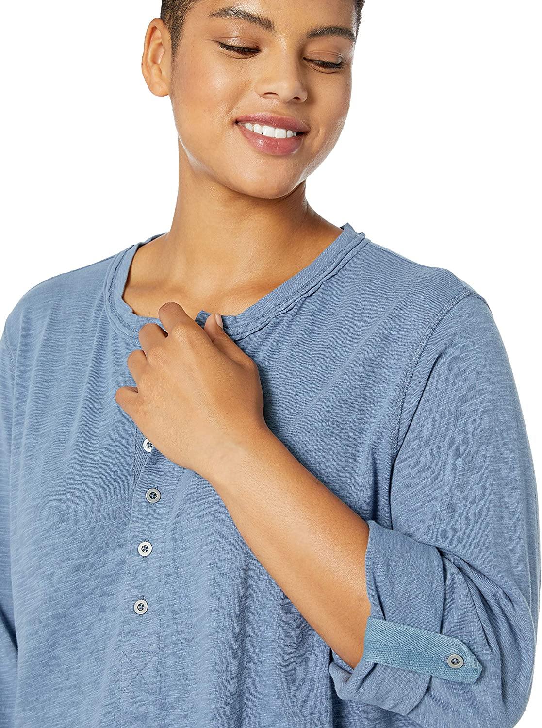 Jag Jeans Women's Plus Size Eleanor Slub Jersey Henley
