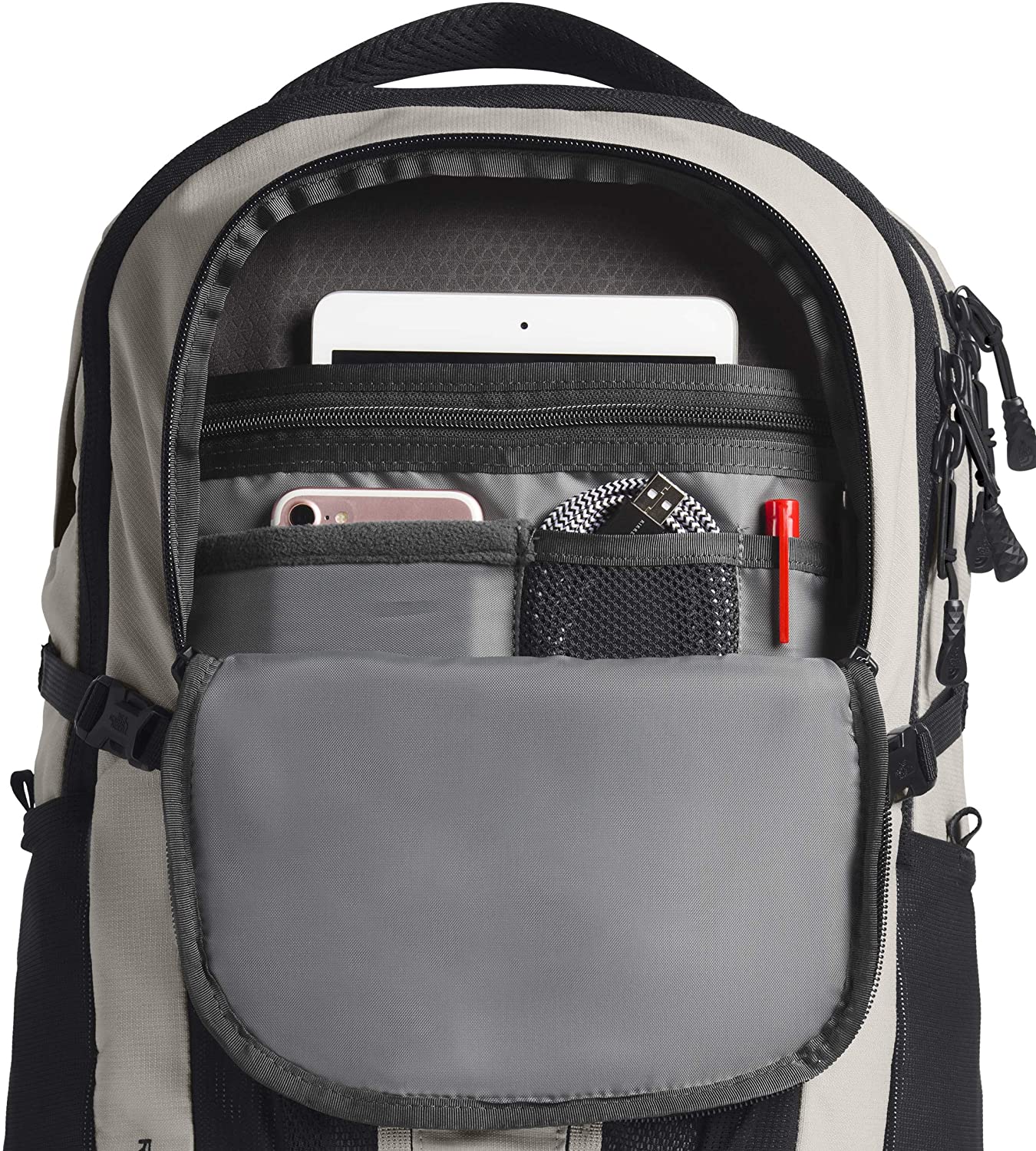 The North Face Women's Recon Backpack, TNF Black Heather/Silver Reflective, One Size