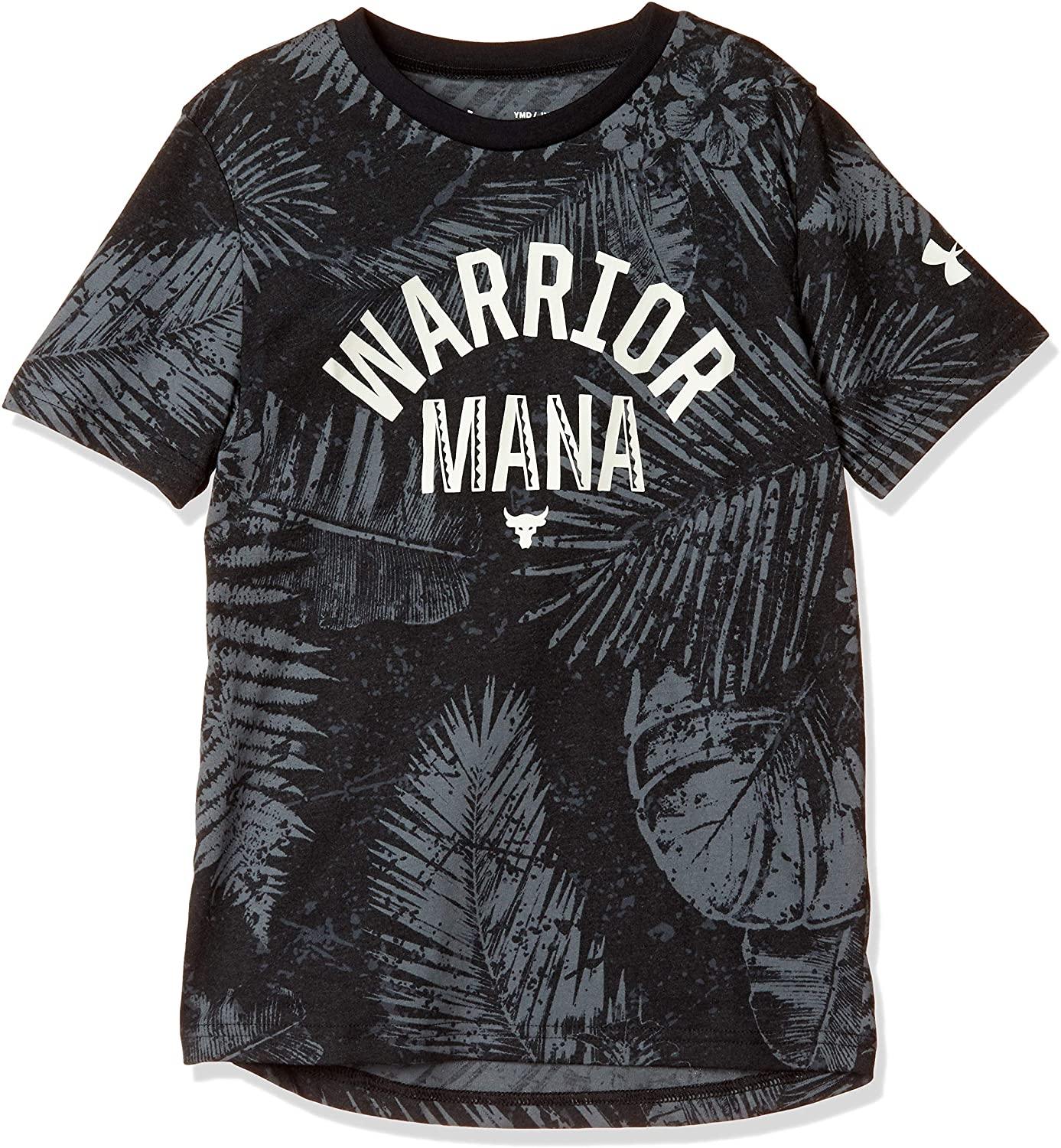 Under Armour Boys' Project Rock Aloha Warrior Mana Short Sleeve Shirt
