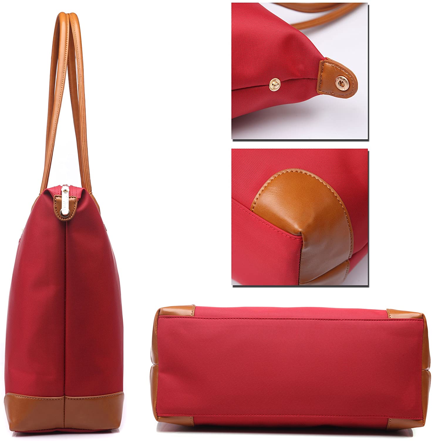 NNEE Water Resistance Nylon Tote Bag & Multiple Pocket Design