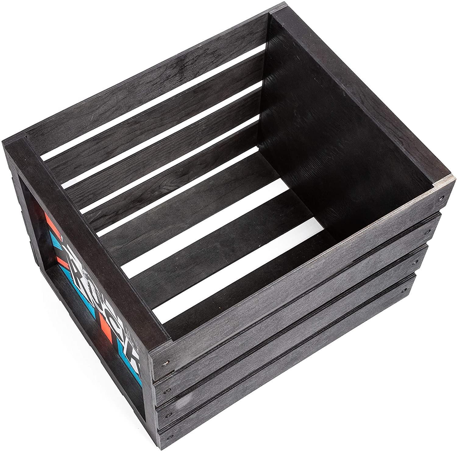 Chalkboard Vinyl Record Storage Crate (Matte Black) - JOY2ESpree