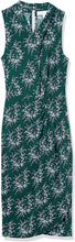 
                        
                          Muat gambar ke penampil Galeri, Amazon Brand - Lark &amp; Ro Women's Sleeveless Crossover Twist Neck Faux Wrap Dress
                        
                      