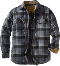 
                        
                          画像をギャラリービューアに読み込む, Venado Men's Plaid Shirt Jacket -Long Sleeved Quilt Lined Brushed Flannel Rugged Shirt
                        
                      