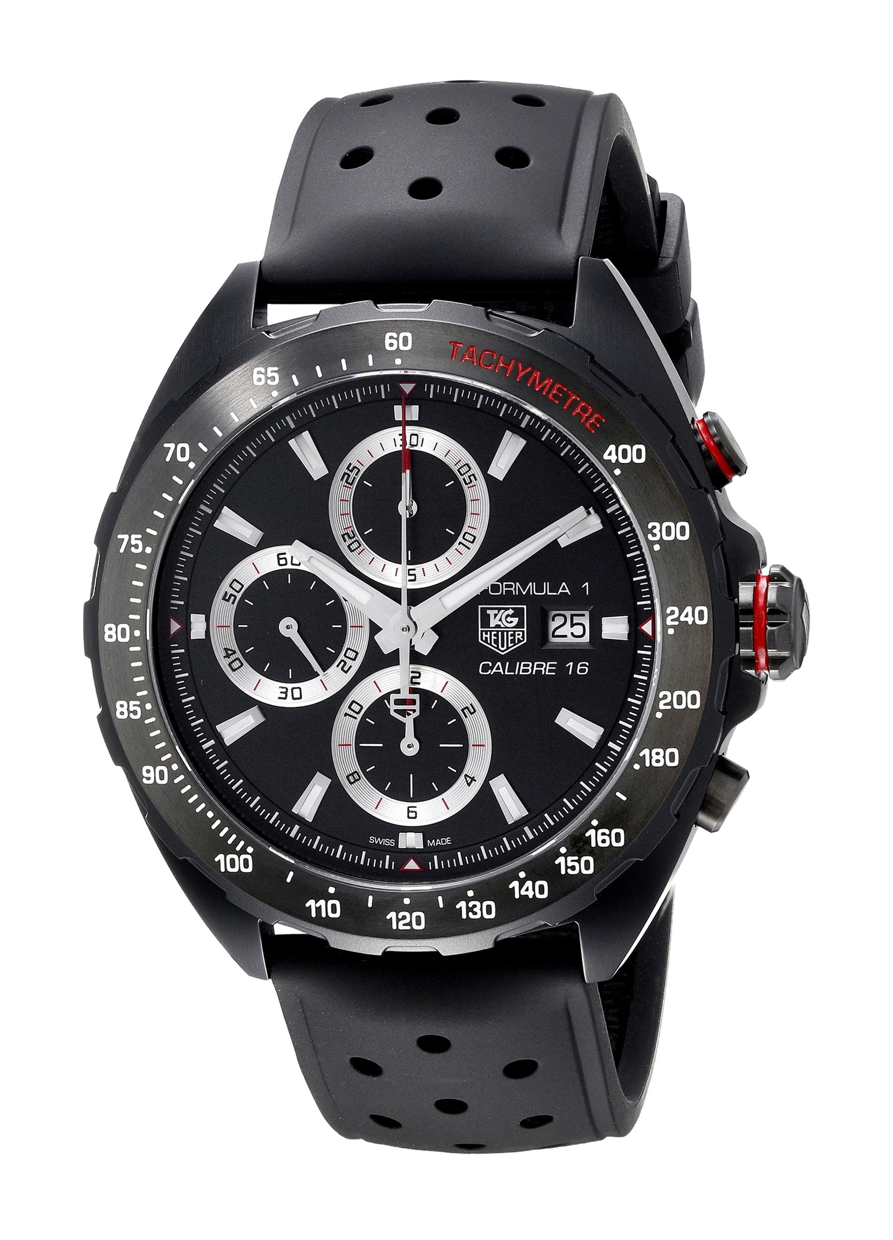 TAG Heuer Men's CAZ2011.FT8024 Stainless Steel Watch with Black Rubber Band