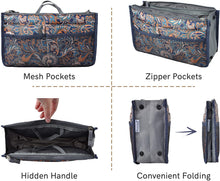 
                        
                          Load image into Gallery viewer, Vercord Purse Organizer Insert for Handbags Bag Organizers Inside Tote Pocketbook Women Nurse Nylon 13 Pockets Black Medium
                        
                      
