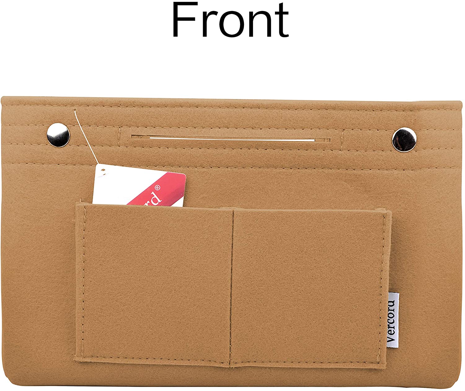 Vercord Felt Tote Handbag Purse Pocketbook Organizer Insert Divider Shaper Bag in Bag