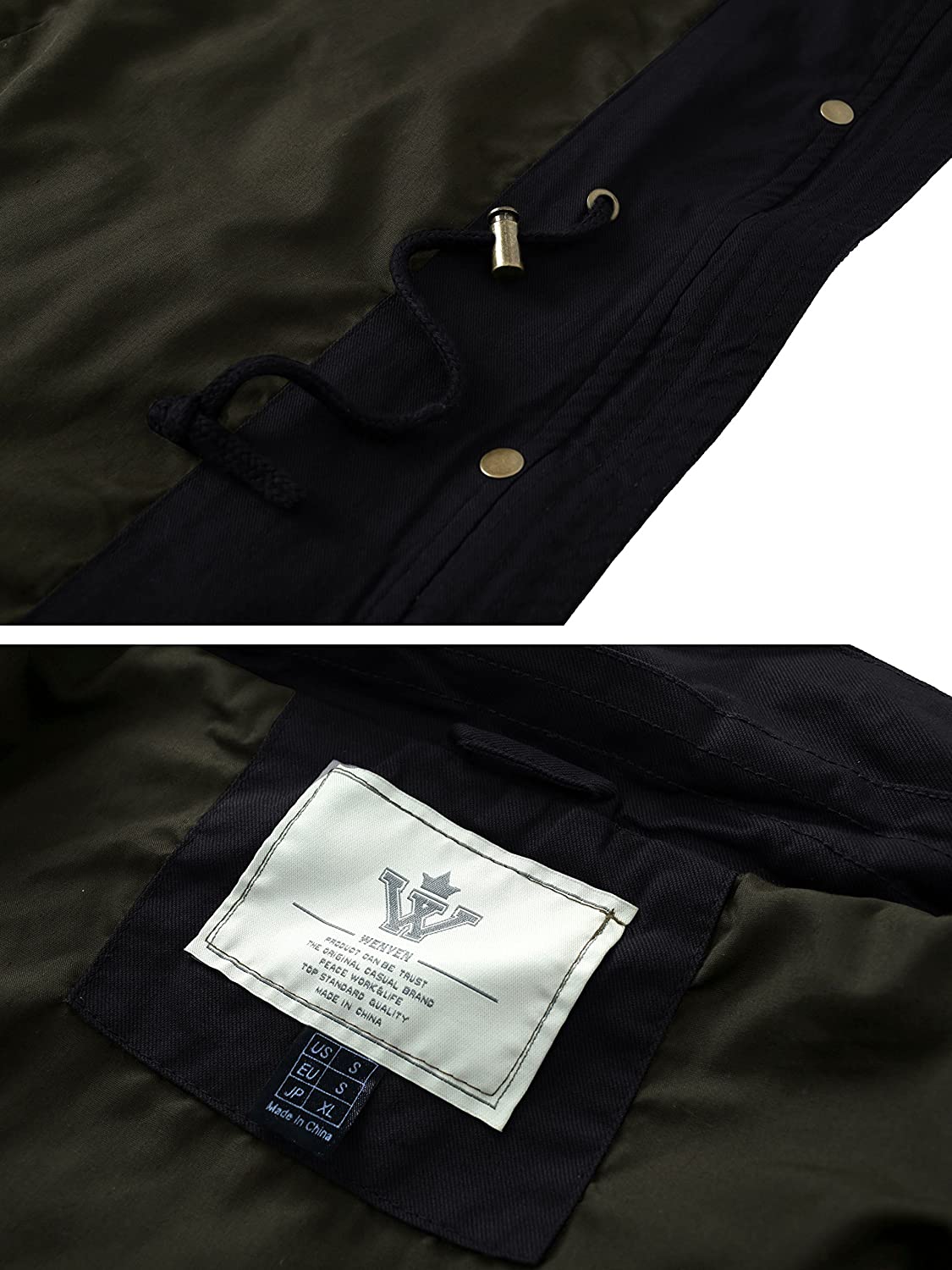 WenVen Women's Military Anorak Jacket Hoodie Lightweight Cotton Casual Coat - JOY2ESpree
