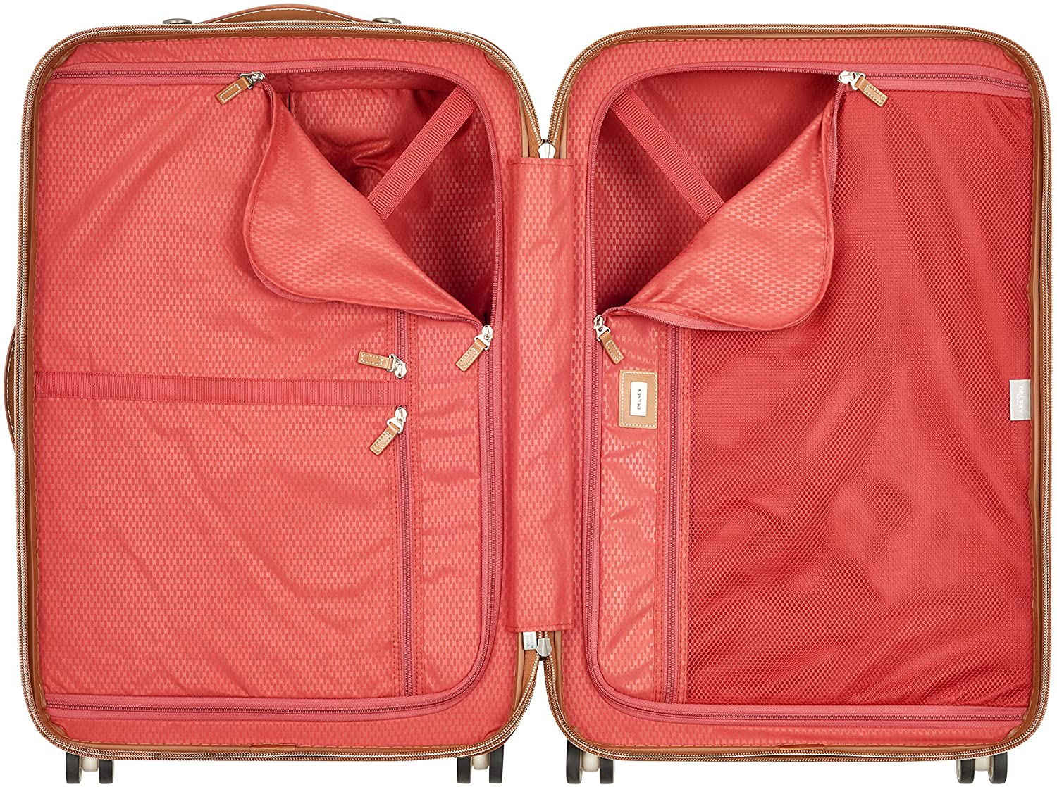 DELSEY Paris Chatelet Hardside Luggage with Spinner Wheels, Chocolate Brown, Checked-Large 28 Inch, with Brake