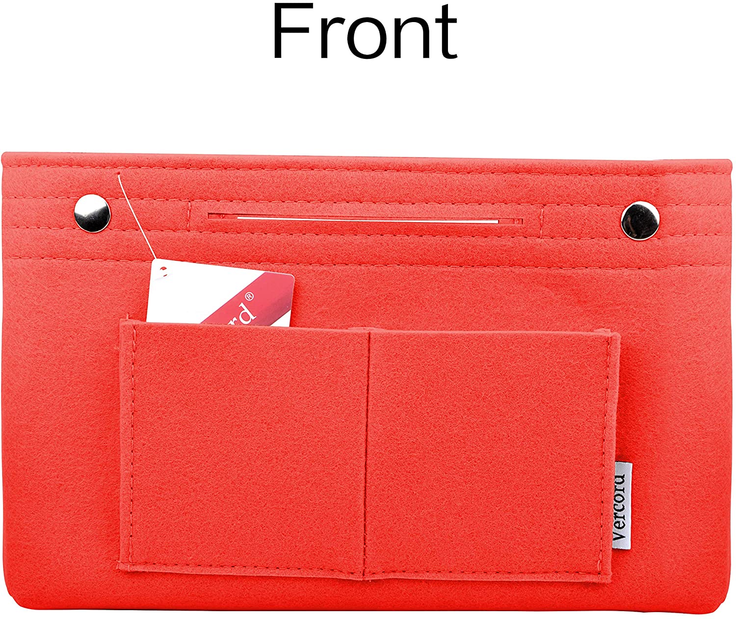 Vercord Felt Tote Handbag Purse Pocketbook Organizer Insert Divider Shaper Bag in Bag