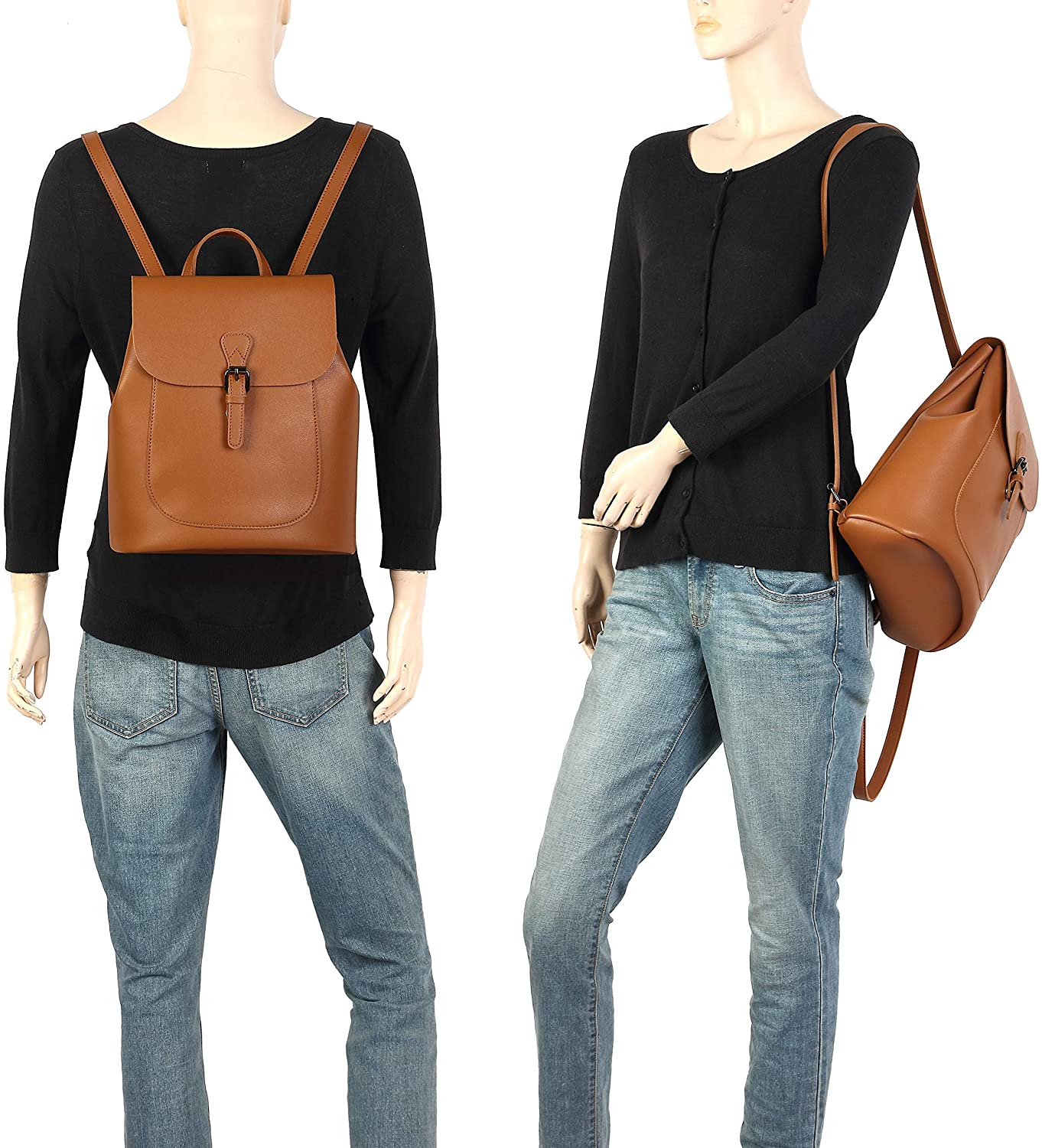 Scarleton Casual Fashion Backpack, Purses for women, Backpack for Women, Fashion Backpack for Women, H160801 - Black