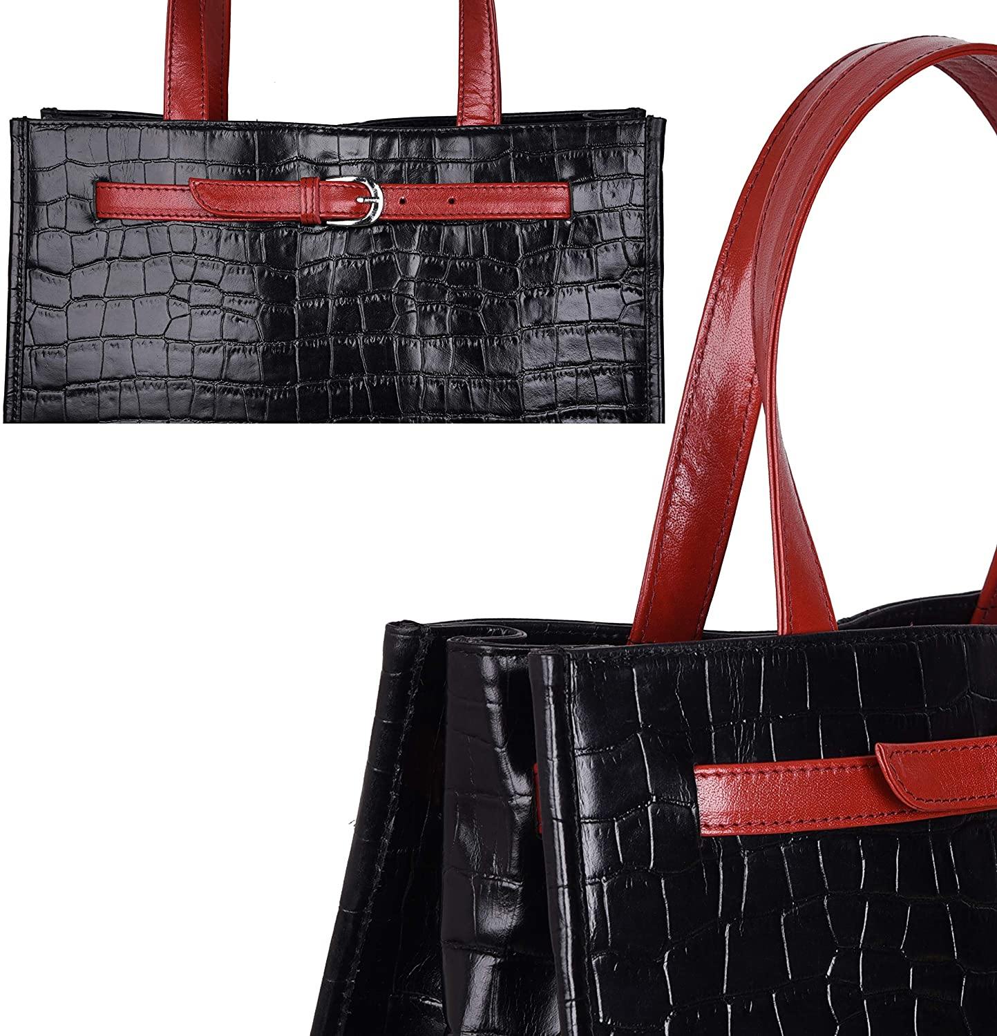 Antonio Valeria Emma Croco Print Leather Tote Bag For Women - JOY2ESpree