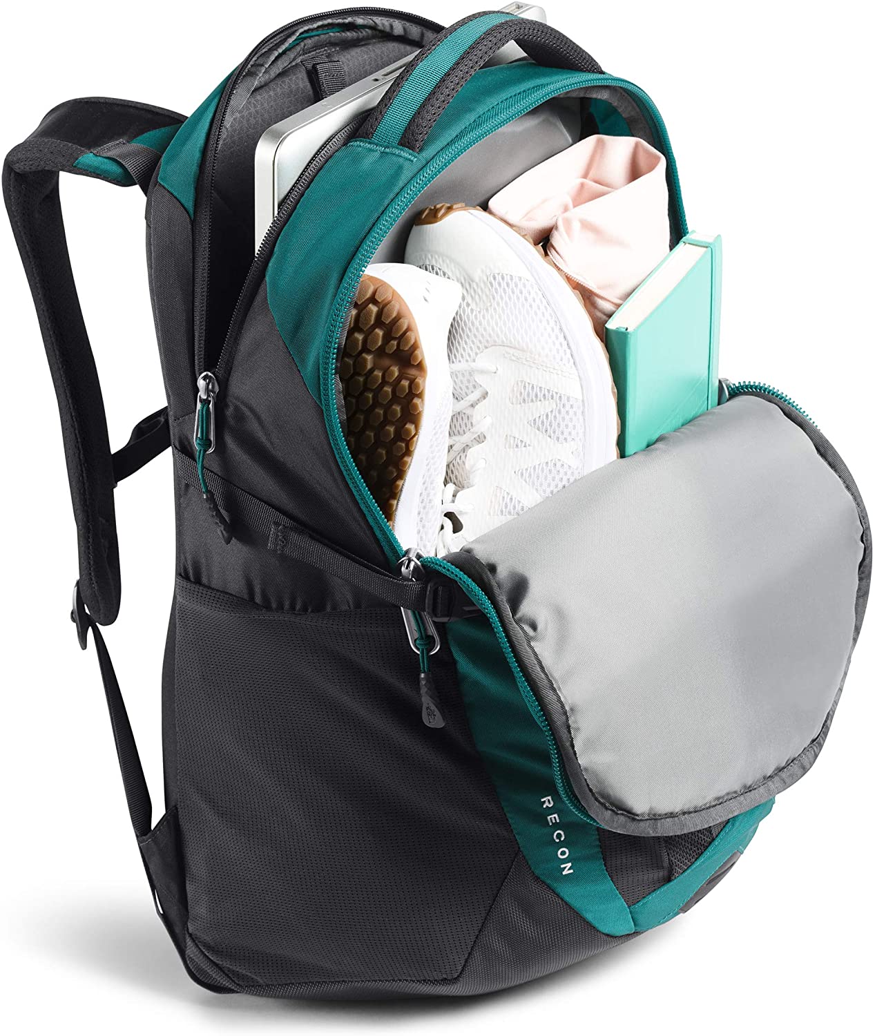 The North Face Women's Recon Backpack, TNF Black Heather/Silver Reflective, One Size