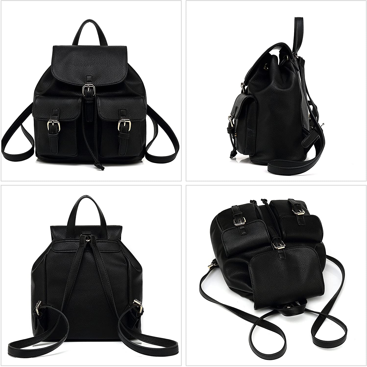 Scarleton Casual Fashion Backpack, Purses for women, Backpack for Women, Fashion Backpack for Women, H160801 - Black