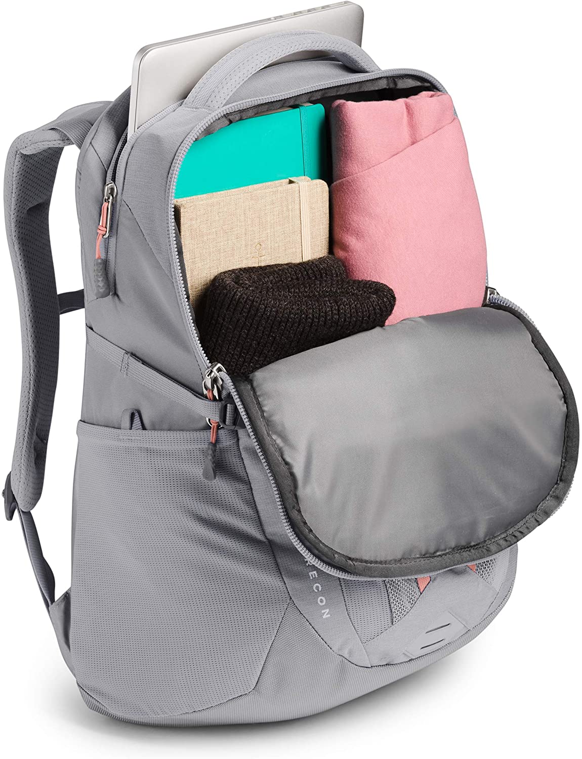 The North Face Women's Recon Backpack, TNF Black Heather/Silver Reflective, One Size