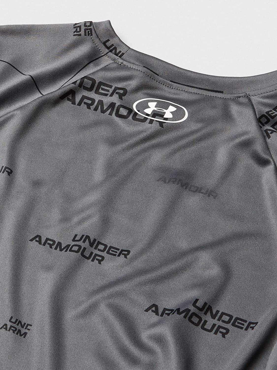 Under Armour Boys' Tech Big Logo Printed Short Sleeve Gym T-Shirt
