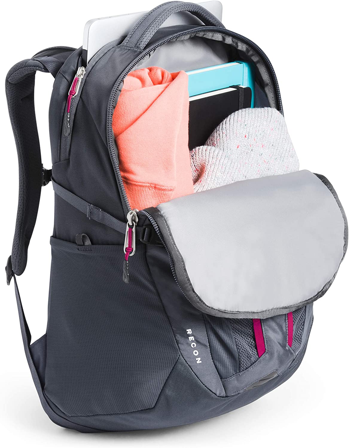 The North Face Women's Recon Backpack, TNF Black Heather/Silver Reflective, One Size
