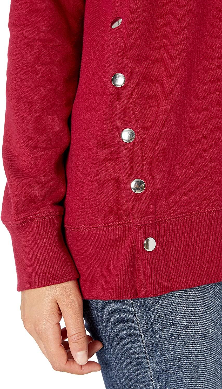 Jag Jeans Women's Kristen Side Snap Crew Pullover