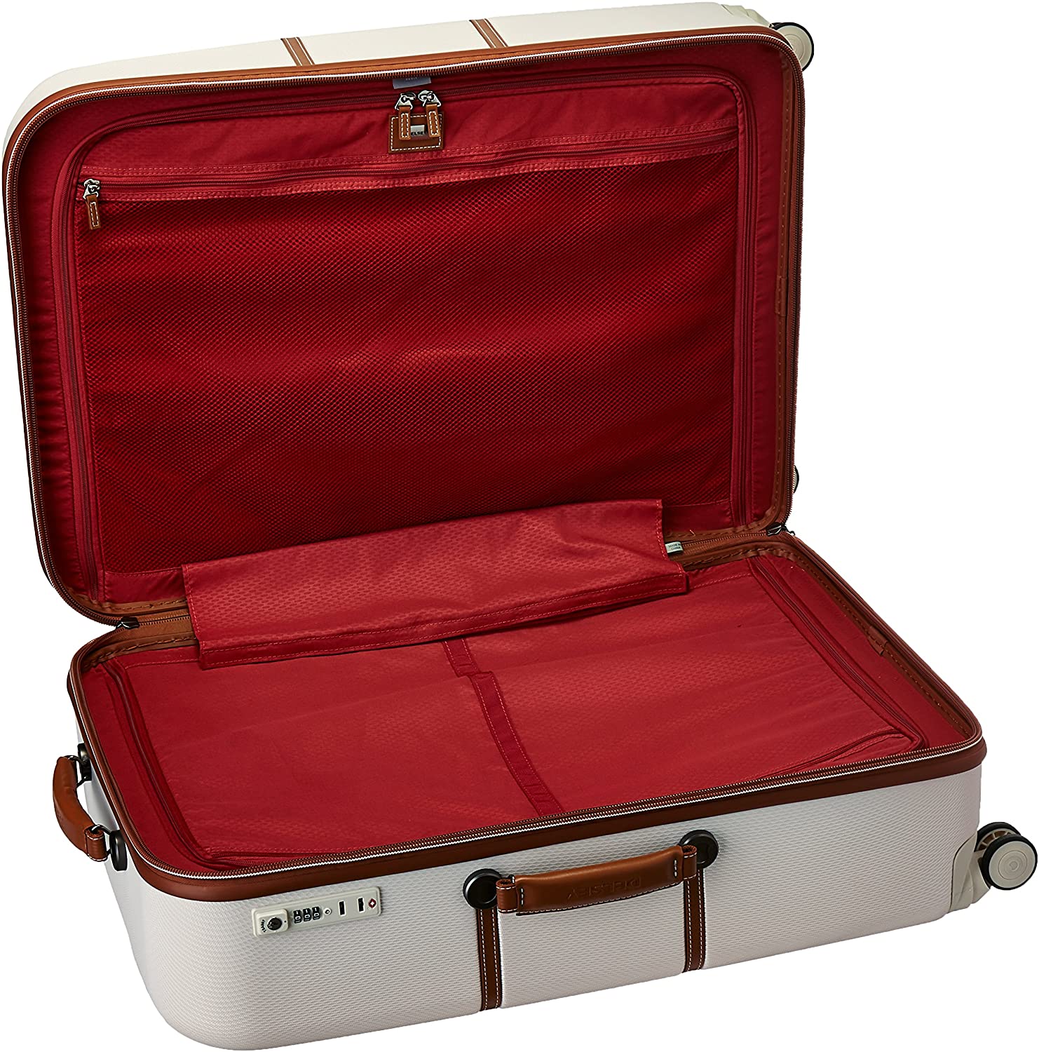 DELSEY Paris Chatelet Hardside Luggage with Spinner Wheels, Chocolate Brown, Checked-Large 28 Inch, with Brake