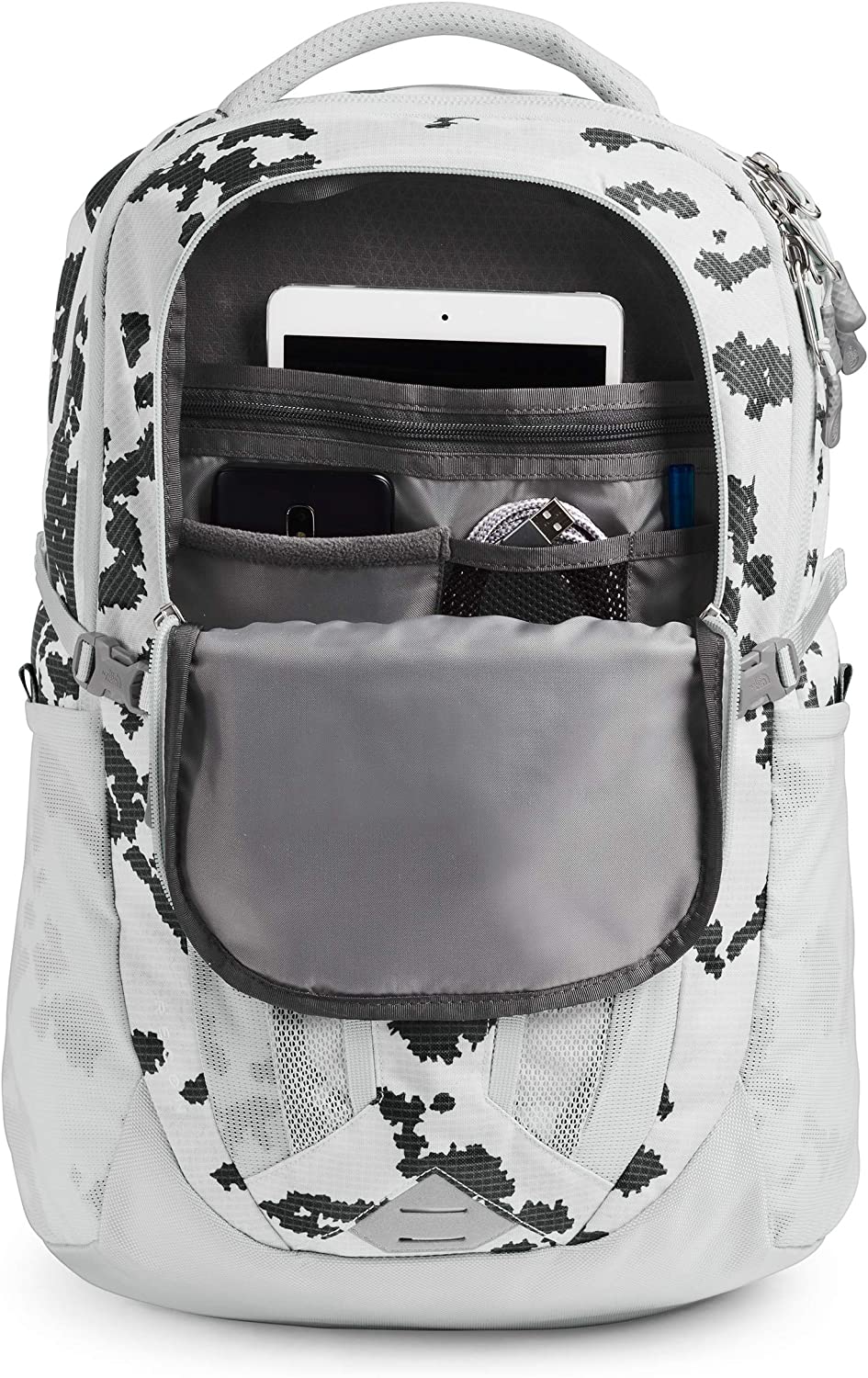 The North Face Women's Recon Backpack, TNF Black Heather/Silver Reflective, One Size