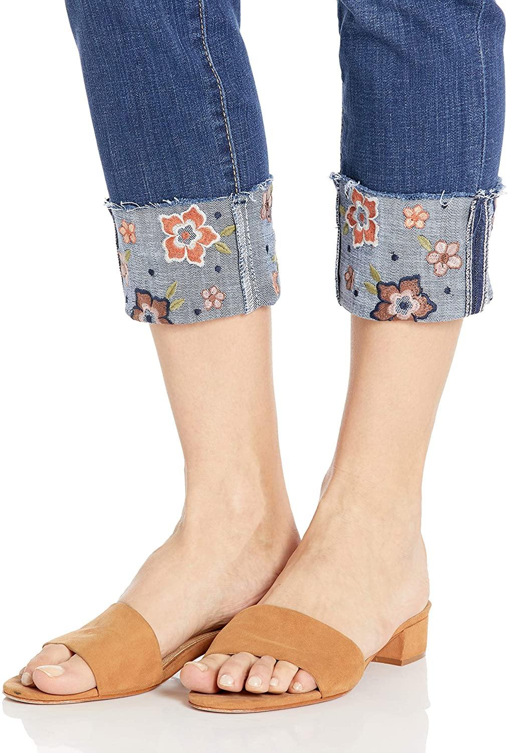 Jag Jeans Women's Carter Girlfriend Jean with Embroidered Cuff