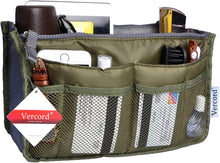 
                        
                          Load image into Gallery viewer, Vercord Purse Organizer Insert for Handbags Bag Organizers Inside Tote Pocketbook Women Nurse Nylon 13 Pockets Black Medium
                        
                      