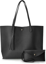 
                        
                          Load image into Gallery viewer, Minimalist Clean Cut Pebbled Faux Leather Tote Womens Shoulder Handbag
                        
                      