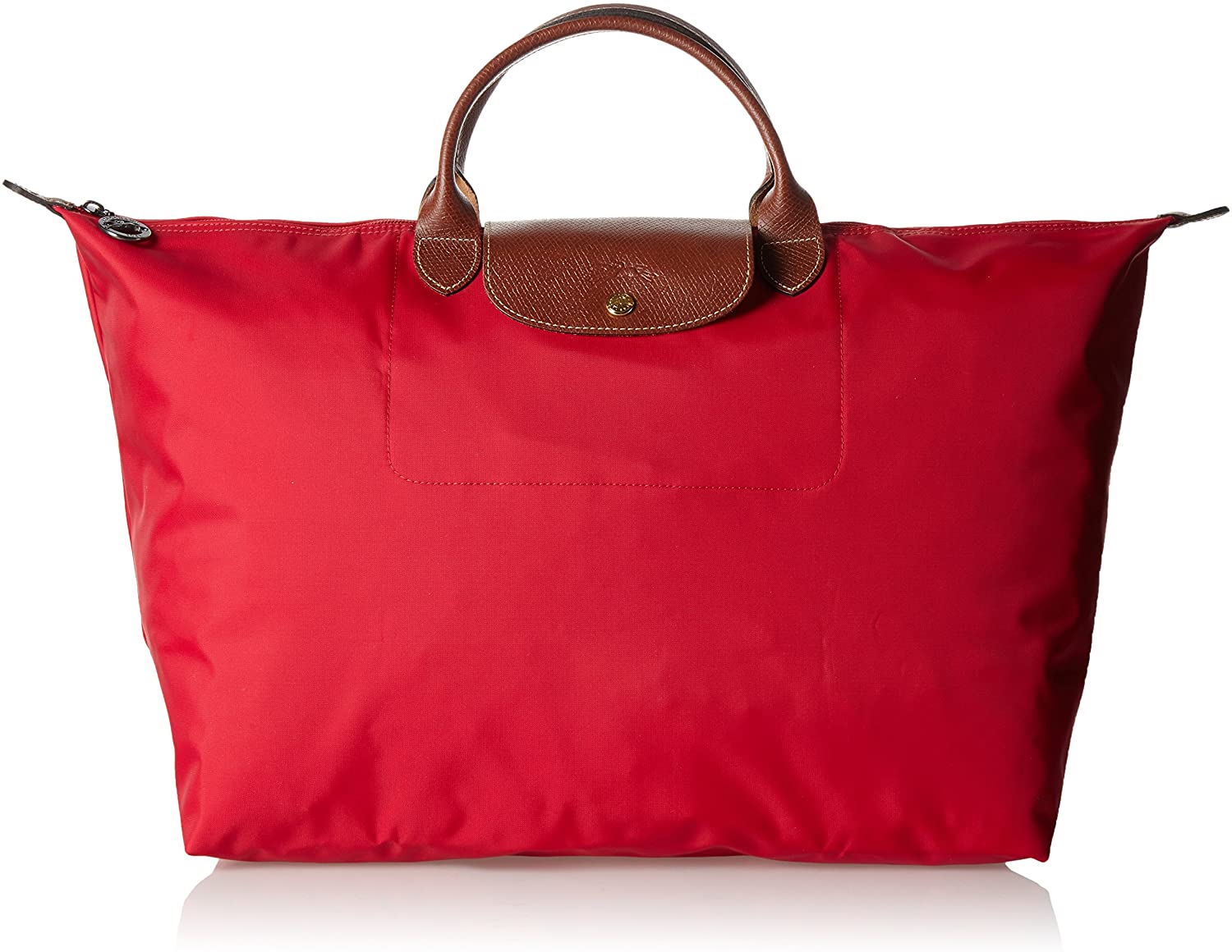 Longchamp Le Pliage Large Travel Bag, Red Garance, 17.75" x 13.75" x 9"