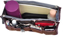 
                        
                          Load image into Gallery viewer, Vercord Purse Organizer Insert for Handbags Bag Organizers Inside Tote Pocketbook Women Nurse Nylon 13 Pockets Black Medium
                        
                      