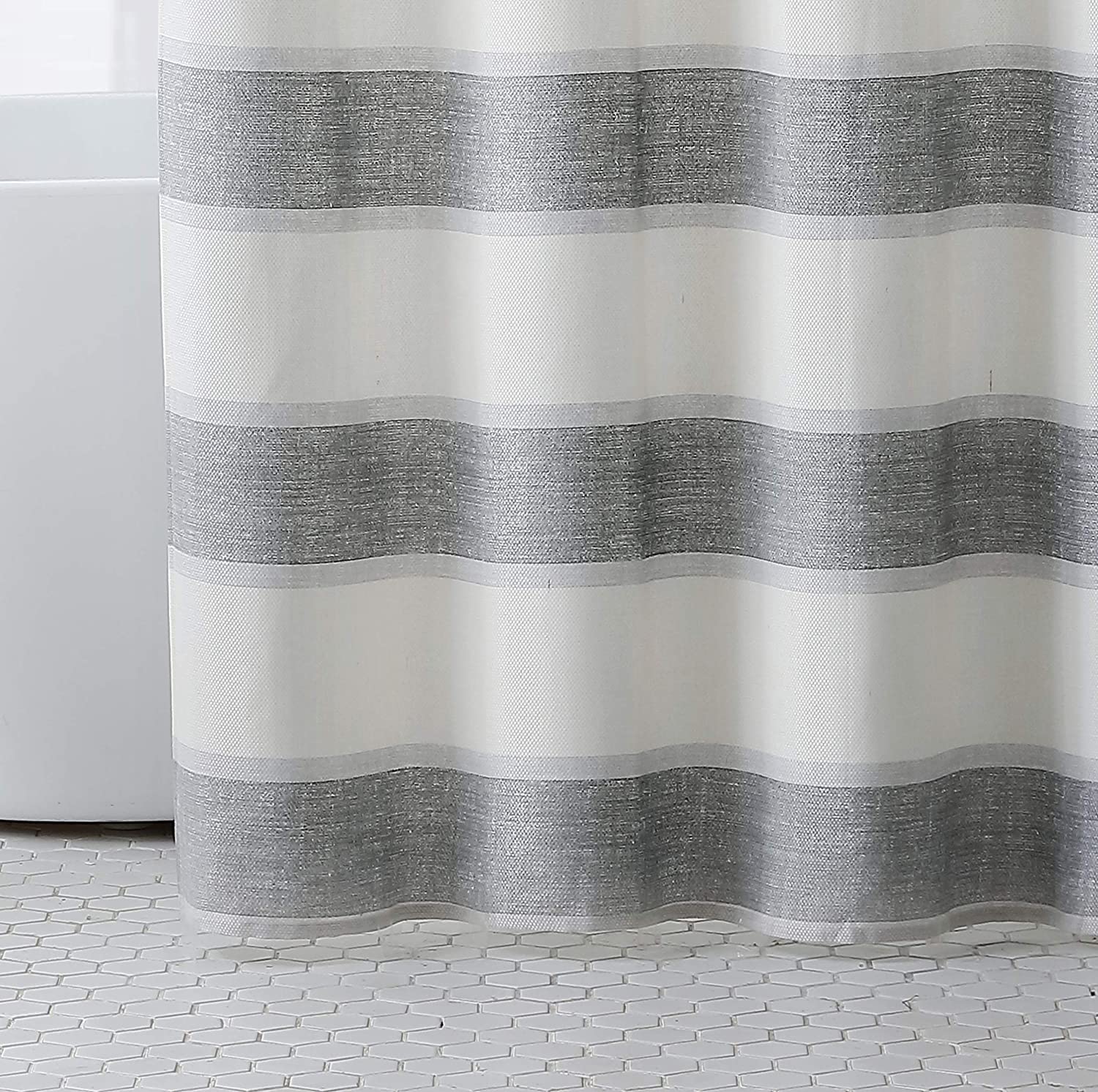 Tommy Bahama | Coastal Stripe Collection Shower Curtain, 72" x 72", Tidal Beige