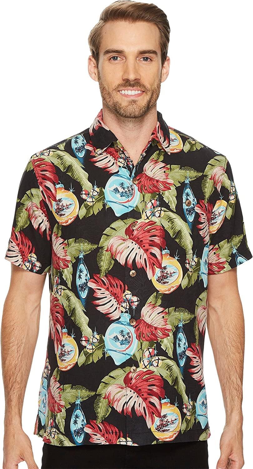 Tommy Bahama Christmas with Bells on Silk Camp Shirt