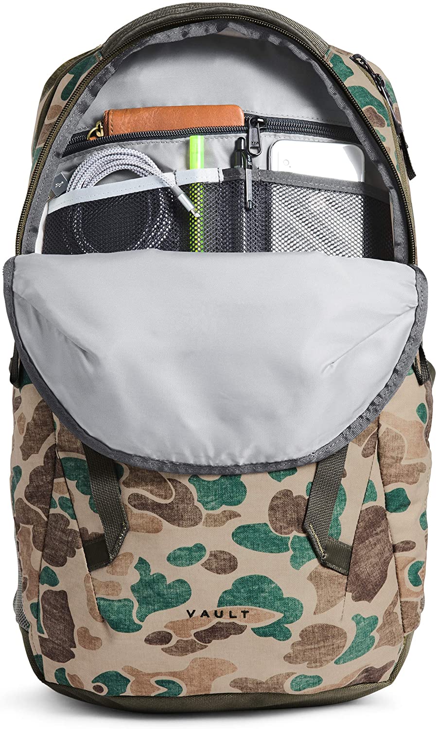 The North Face Vault Backpack, Moab Khaki/Asphalt Grey, One Size