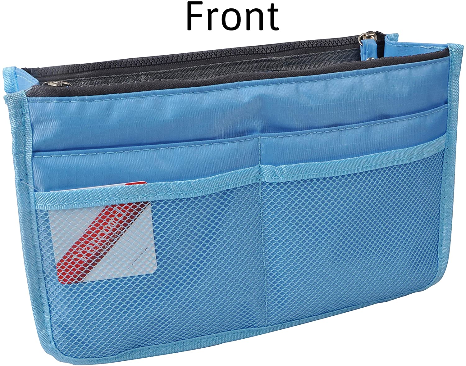 Vercord Updated Purse Handbag Organizer Insert Liner Bag in Bag 13 Pockets Purple Small