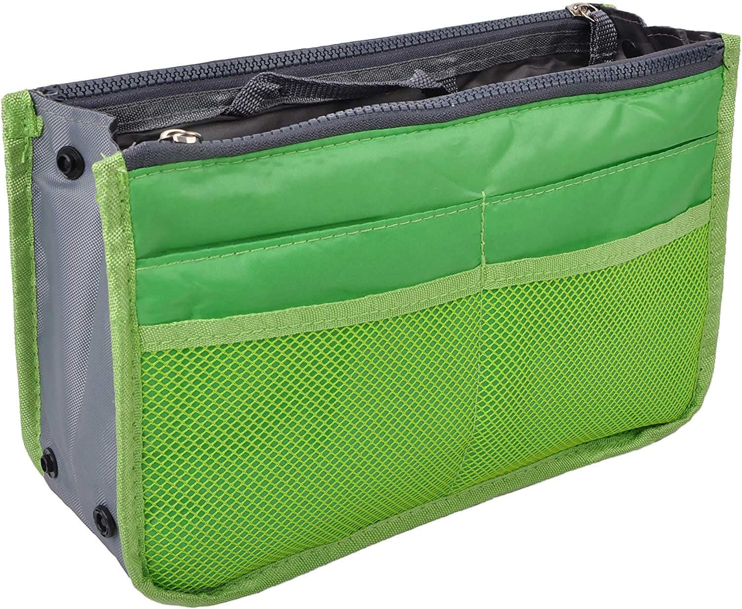Vercord Purse Organizer Insert for Handbags Bag Organizers Inside Tote Pocketbook Women Nurse Nylon 13 Pockets Black Medium