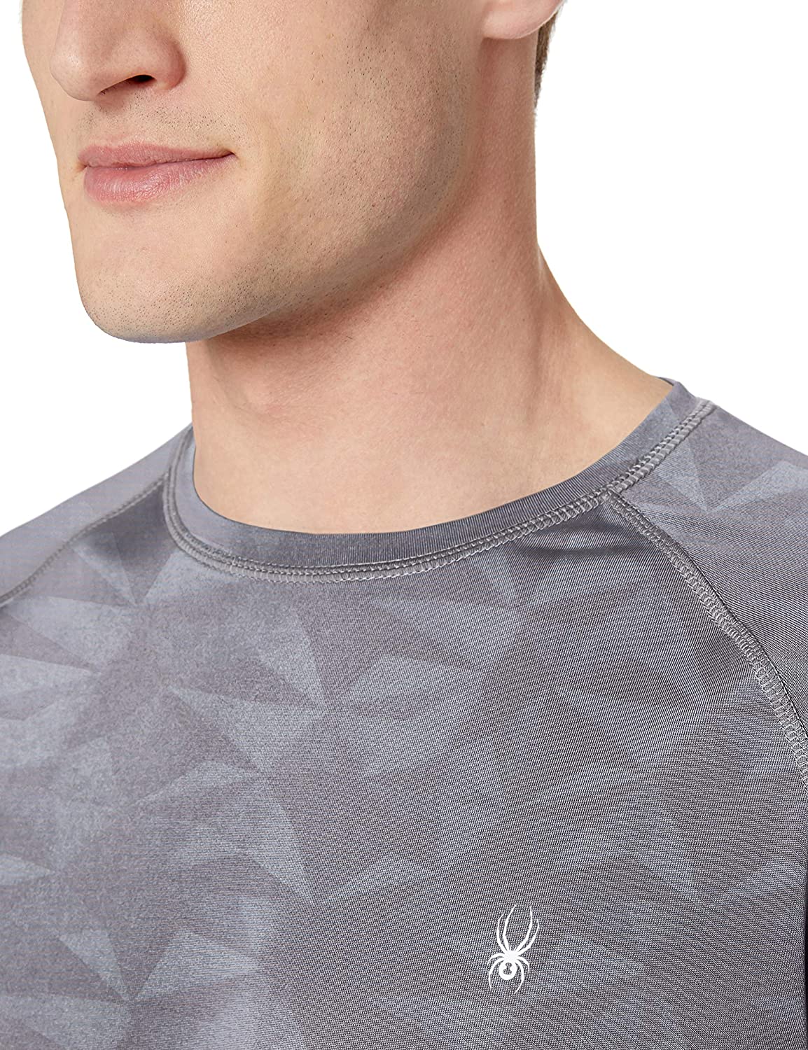 Spyder Men's Hydro Stretch Swim T-Shirt - Quick Dry Short Sleeve Rash Guard Tee