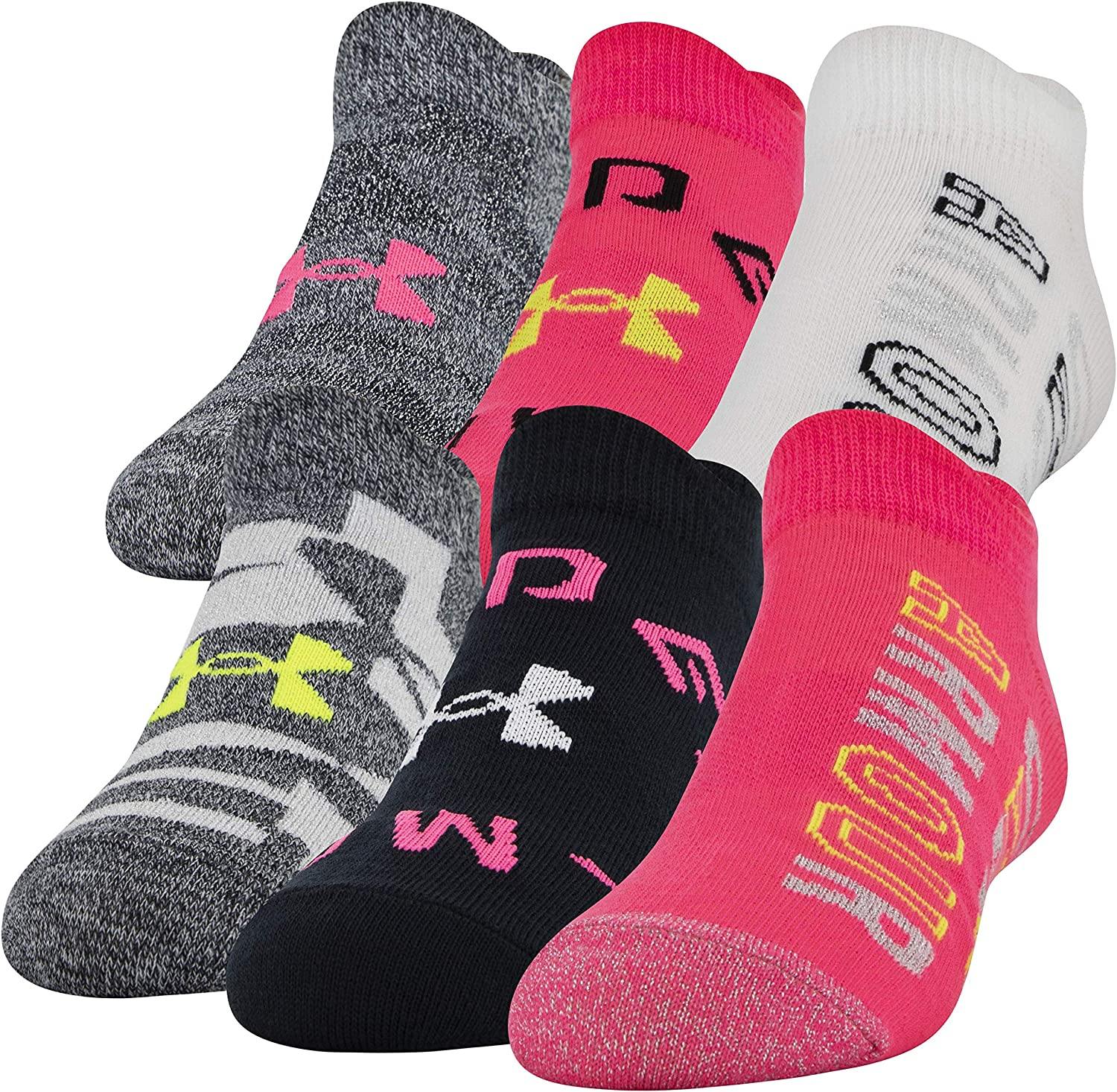 Under Armour Youth Essential 2.0 No Show Socks, 6-Pairs