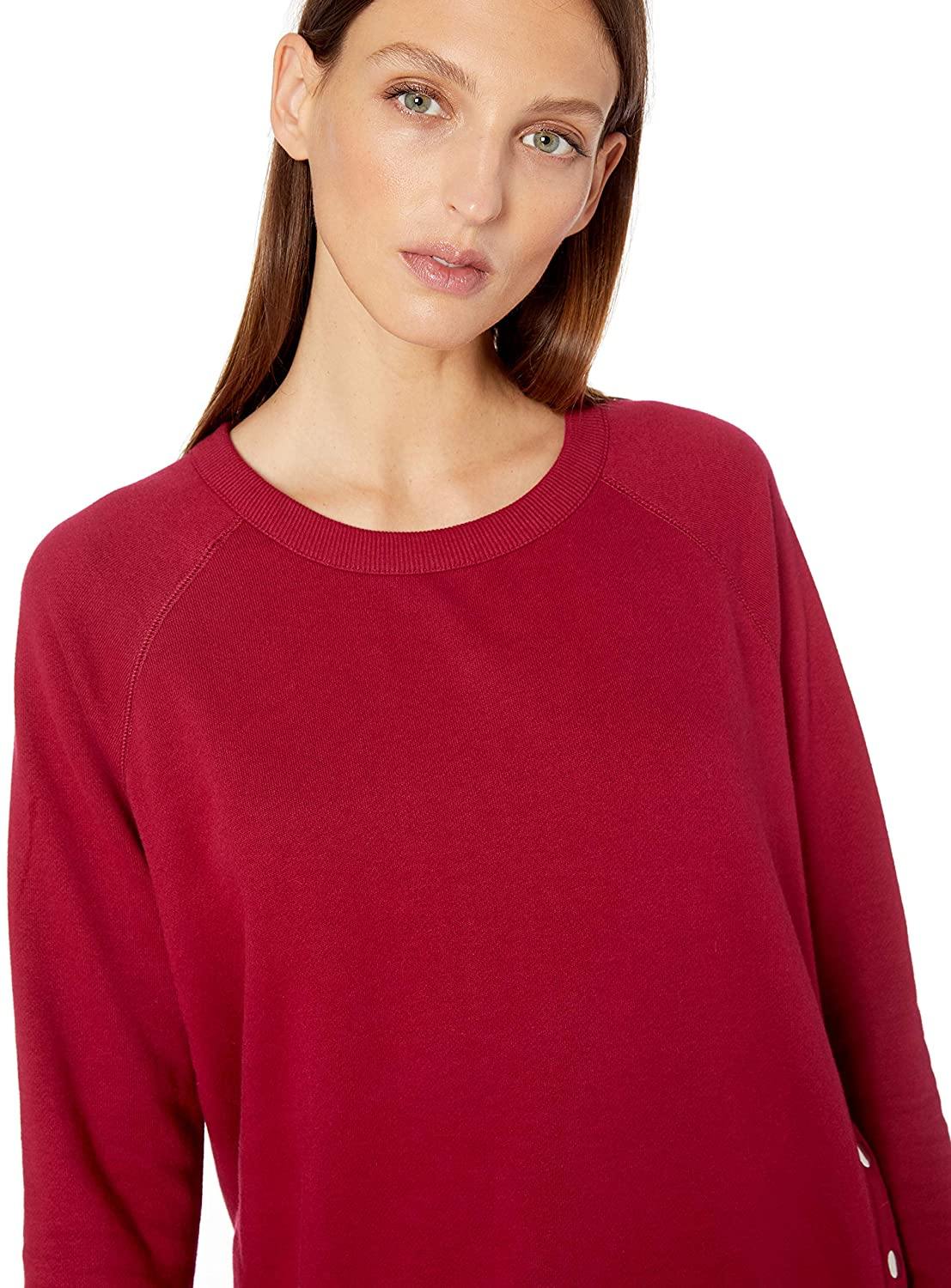 Jag Jeans Women's Kristen Side Snap Crew Pullover