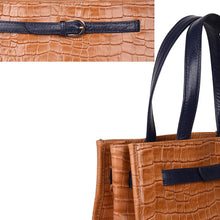 
                        
                          Load image into Gallery viewer, Antonio Valeria Emma Croco Print Leather Tote Bag For Women - JOY2ESpree
                        
                      
