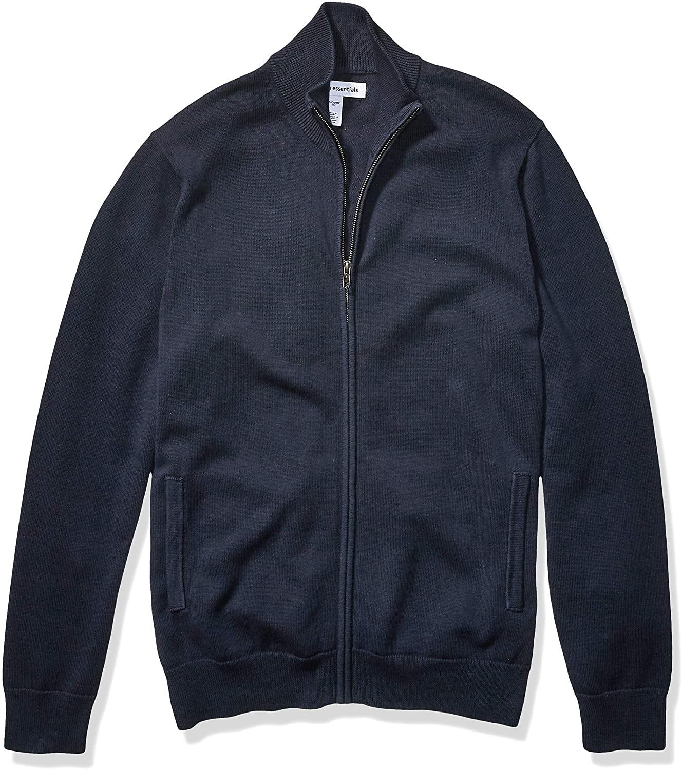 Amazon Essentials Men's Full-Zip Cotton Sweater