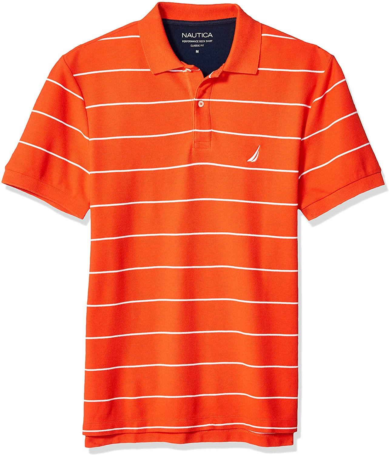 Nautica Men's Classic Short Sleeve Striped Polo T-Shirt - JOY2ESpree