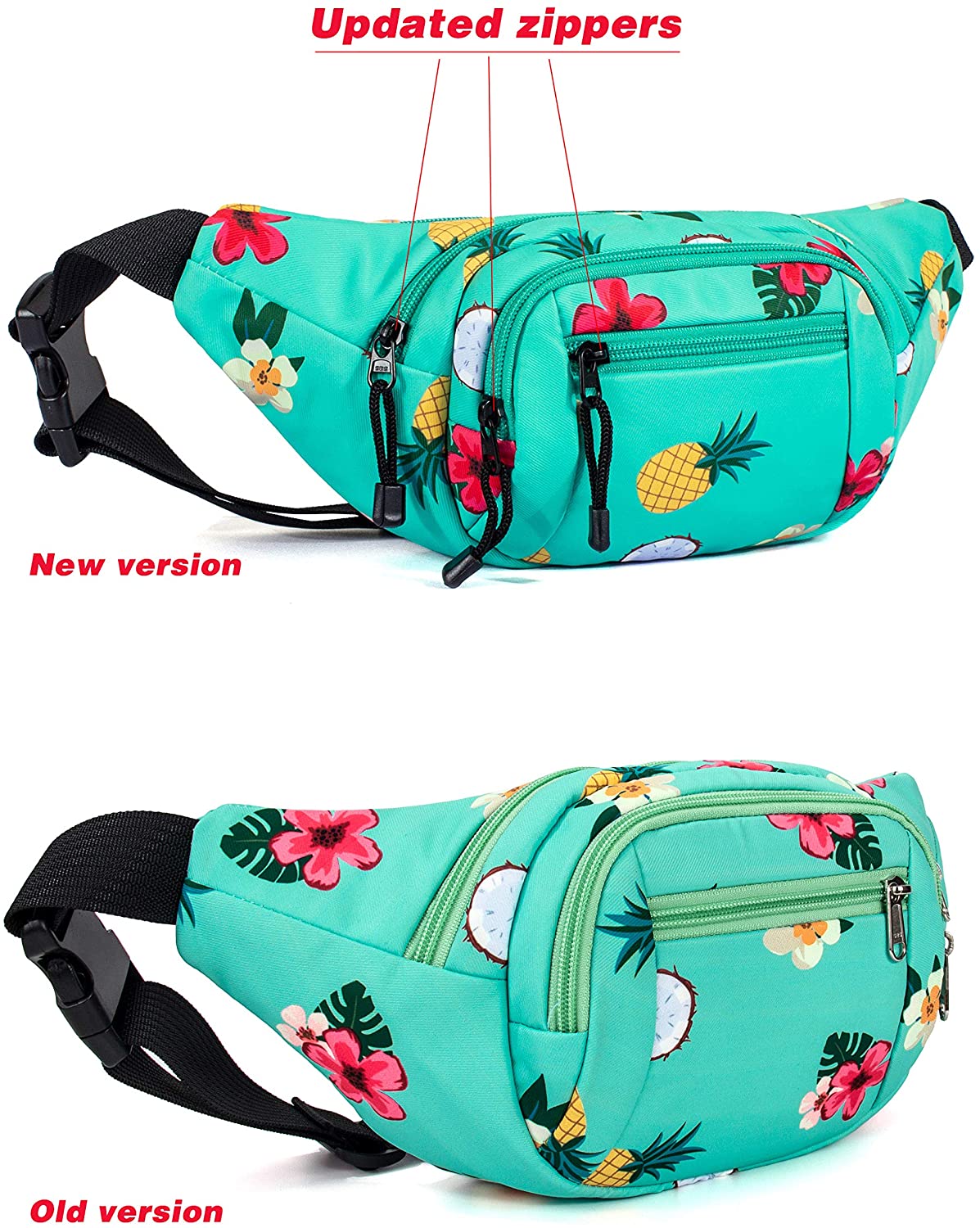 TOPERIN Fashion Fanny Pack Cute Running Belt Waist Pack Running Waist Bag Belt