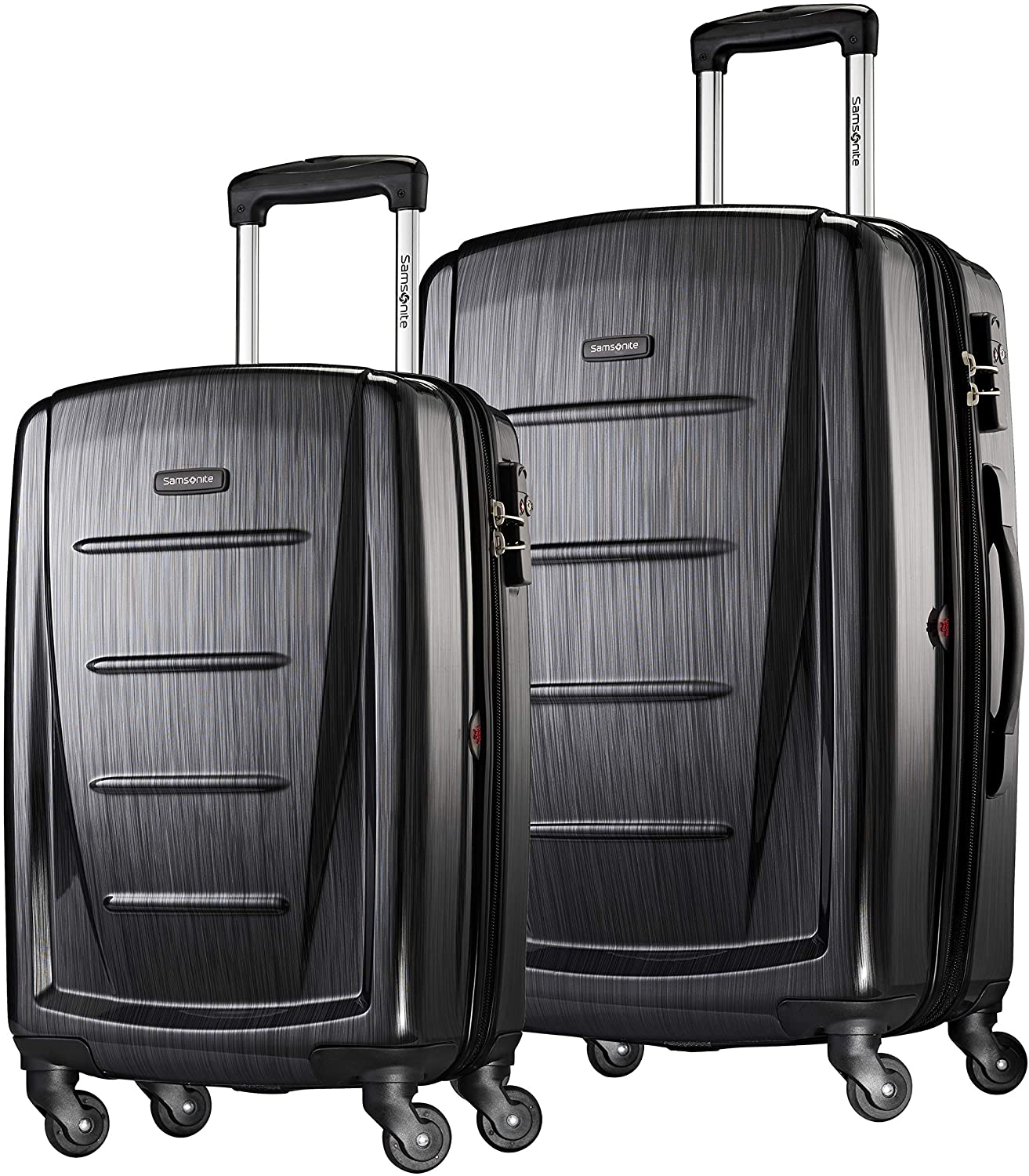 Samsonite Winfield 2 Hardside Expandable Luggage with Spinner Wheels, Charcoal, Checked-Large 28-Inch