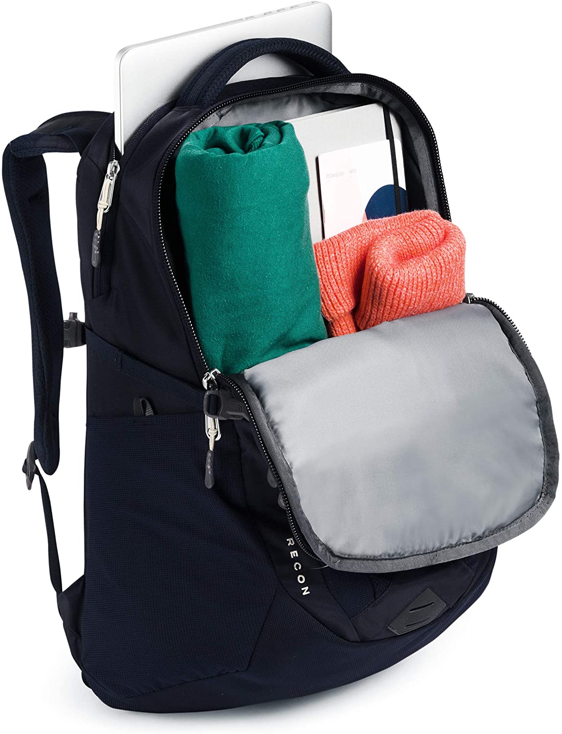 The North Face Women's Recon Backpack, TNF Black Heather/Silver Reflective, One Size