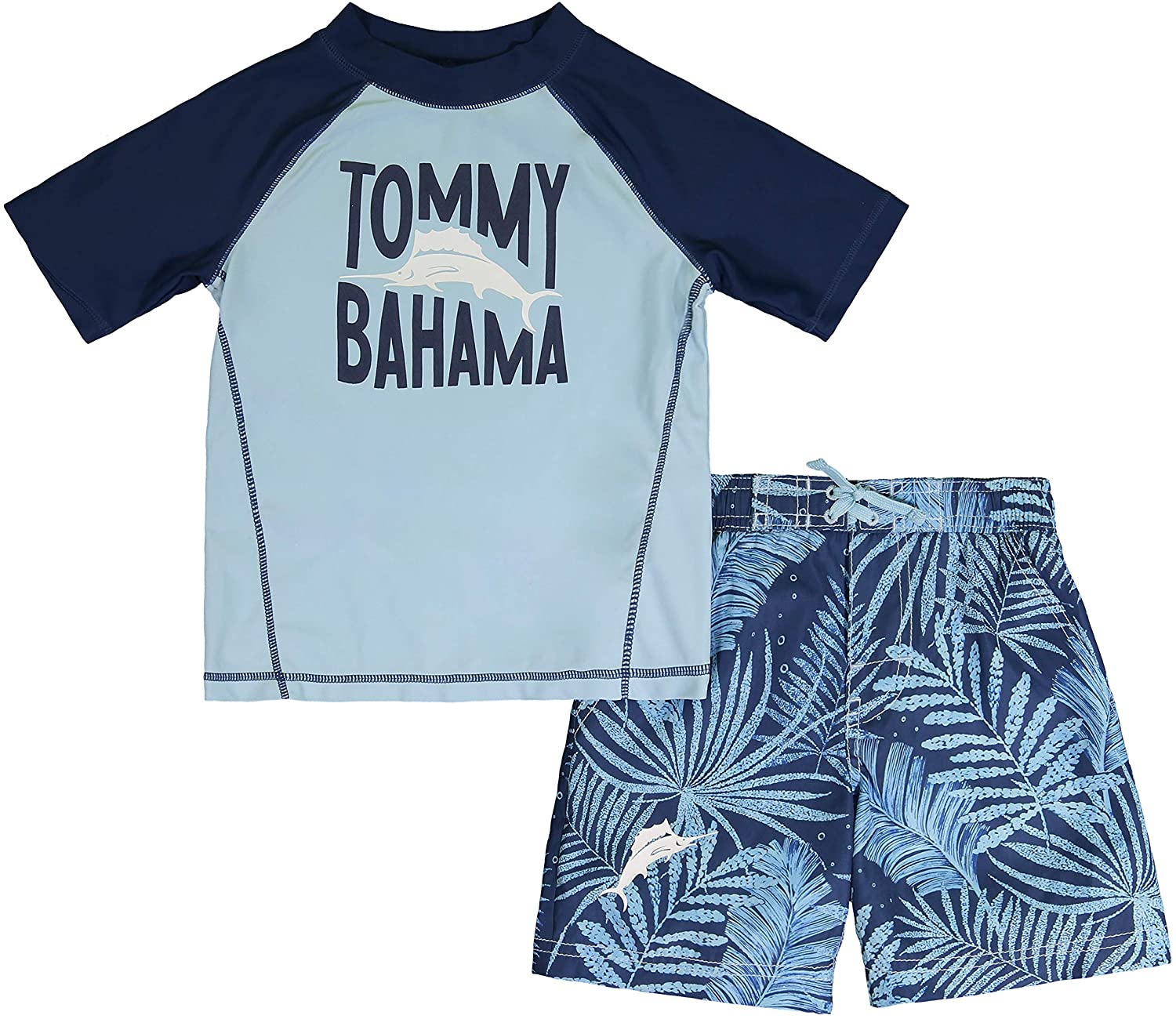 Tommy Bahama Boys' Rashguard and Trunks Swimsuit Set