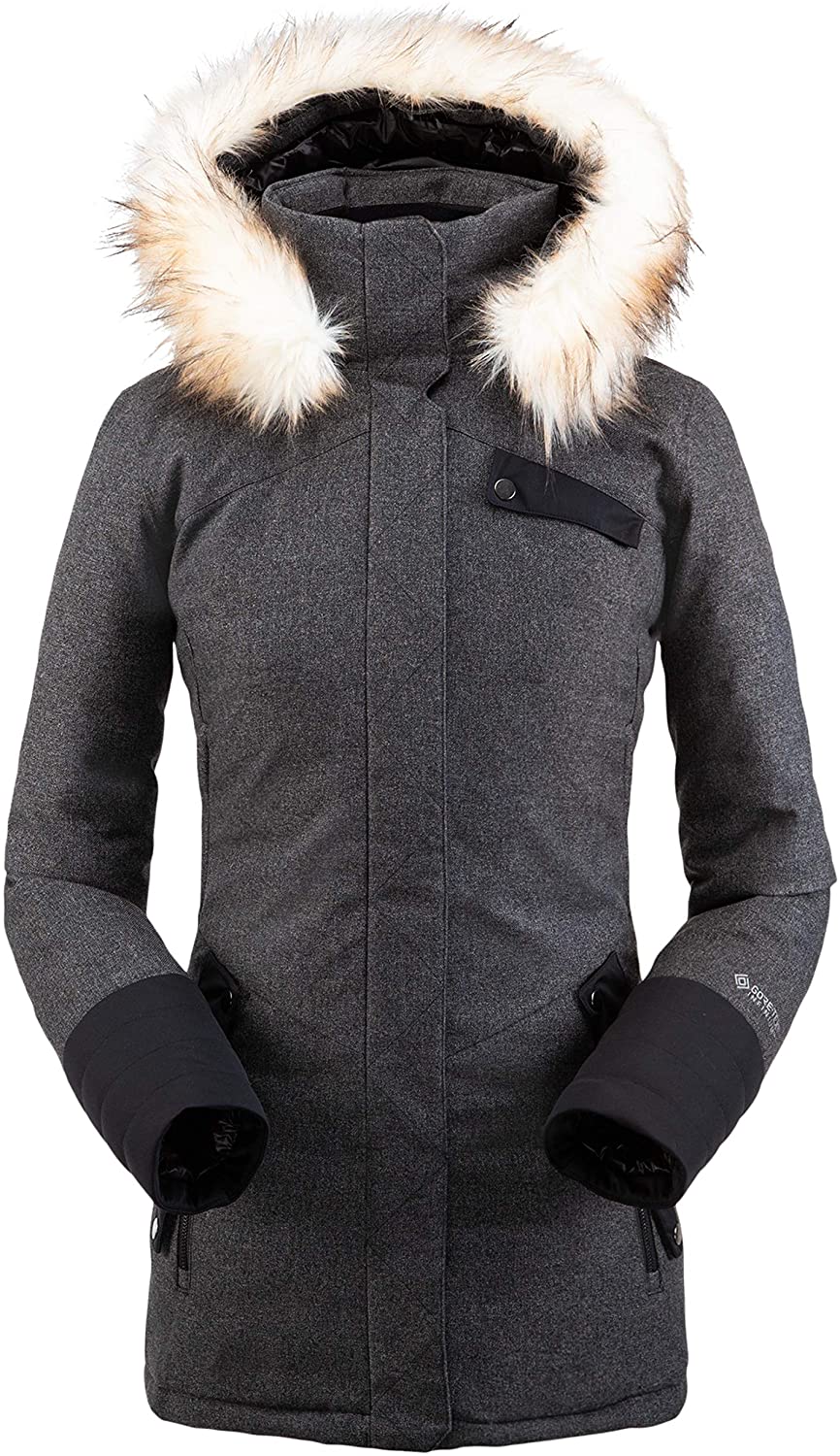 Spyder Women’s Metro Gore-Tex Infinium Down Parka – Ladies Full-Zip Hooded Winter Jacket