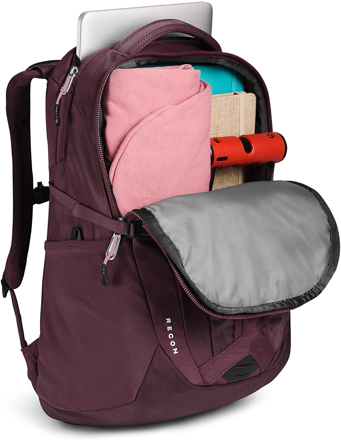The North Face Women's Recon Backpack, TNF Black Heather/Silver Reflective, One Size