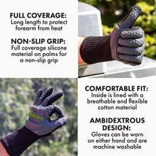 
                        
                          गैलरी व्यूवर में इमेज लोड करें, Cuisinart CGM-520 Heat Resistant Silicone Gloves, Black (2-Pack) - JOY2ESpree
                        
                      