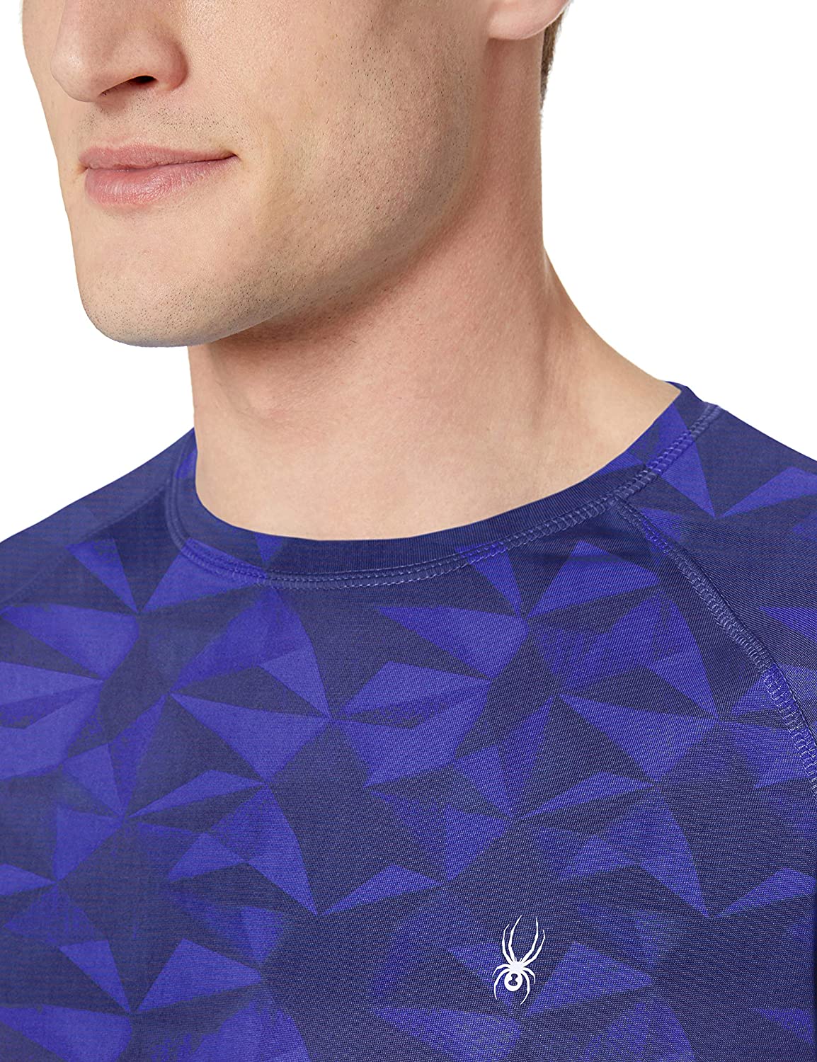Spyder Men's Hydro Stretch Swim T-Shirt - Quick Dry Short Sleeve Rash Guard Tee